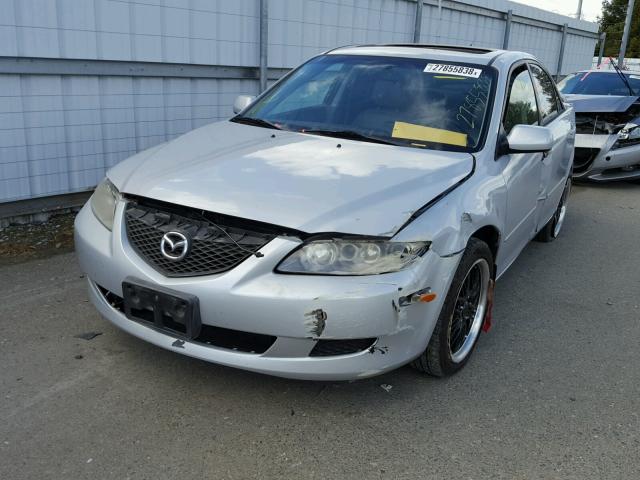 1YVFP80C945N14513 - 2004 MAZDA 6 I SILVER photo 2