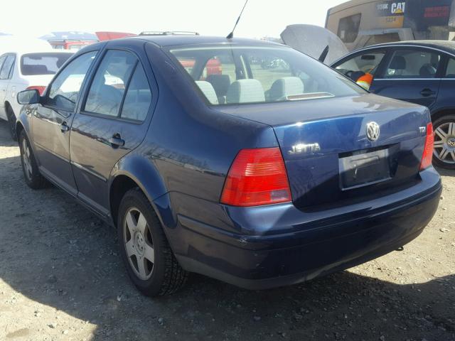 3VWSP69M62M108259 - 2002 VOLKSWAGEN JETTA BLUE photo 3