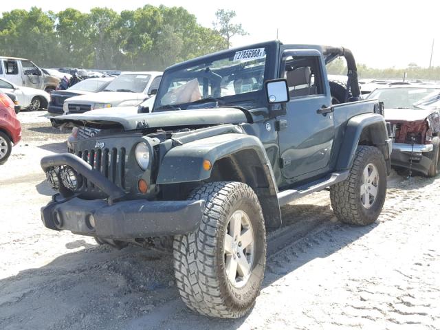 1J4FA54199L733919 - 2009 JEEP WRANGLER S GREEN photo 2
