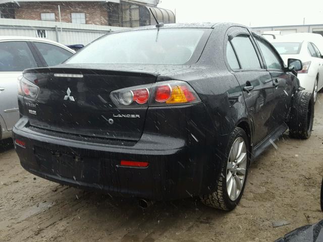 JA32U8FW6BU005026 - 2011 MITSUBISHI LANCER GTS BLACK photo 4