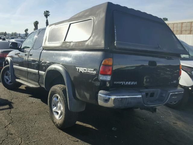 5TBRT34122S309593 - 2002 TOYOTA TUNDRA ACC BLACK photo 3