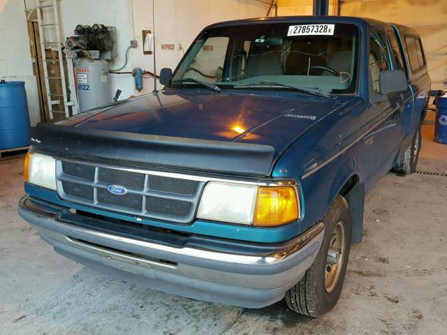 1FTCR14A8PPB54324 - 1993 FORD RANGER SUP TURQUOISE photo 2