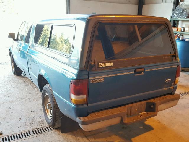 1FTCR14A8PPB54324 - 1993 FORD RANGER SUP TURQUOISE photo 3