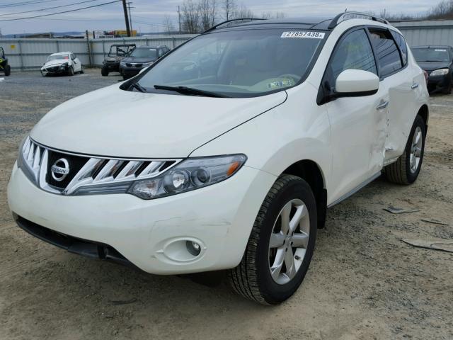 JN8AZ1MW8AW131288 - 2010 NISSAN MURANO S WHITE photo 2