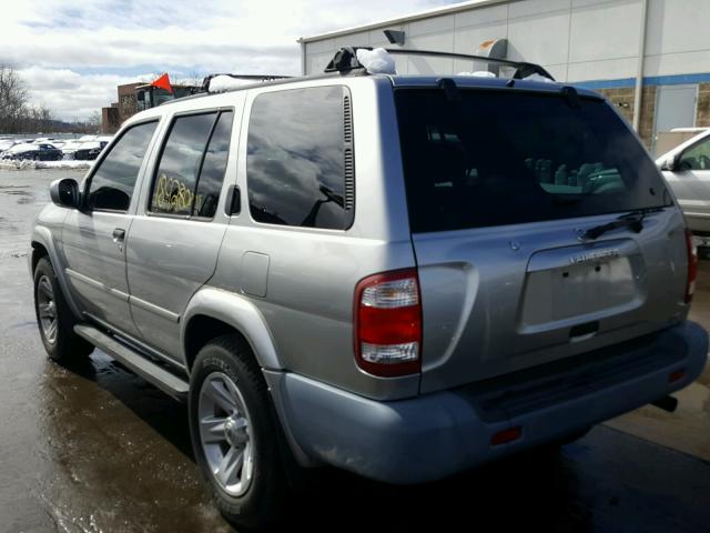 JN8DR09Y72W720805 - 2002 NISSAN PATHFINDER SILVER photo 3