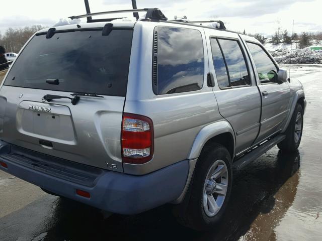 JN8DR09Y72W720805 - 2002 NISSAN PATHFINDER SILVER photo 4