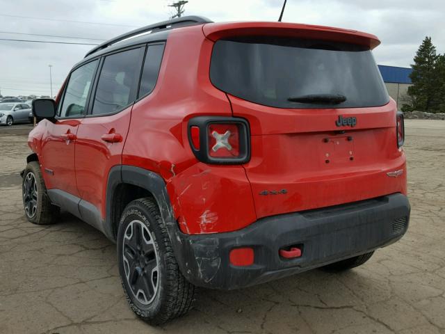 ZACCJBCT3FPB26917 - 2015 JEEP RENEGADE T RED photo 3