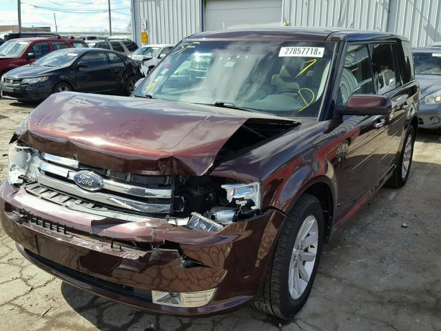 2FMGK5CC6ABB29657 - 2010 FORD FLEX SEL MAROON photo 2