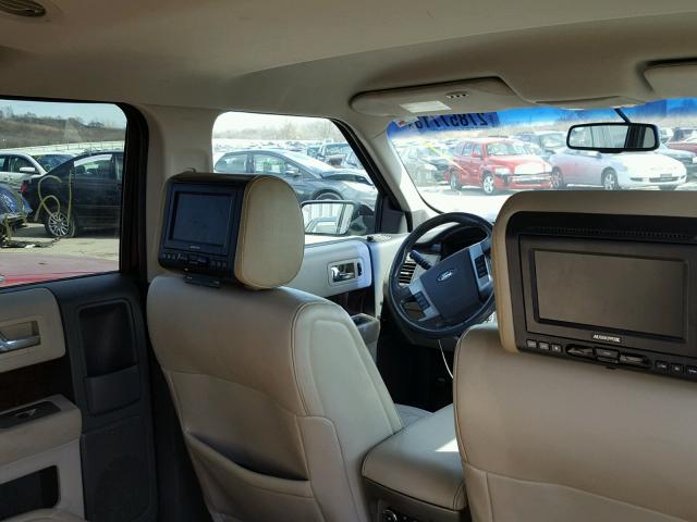 2FMGK5CC6ABB29657 - 2010 FORD FLEX SEL მუქწითელი ფოტო 9