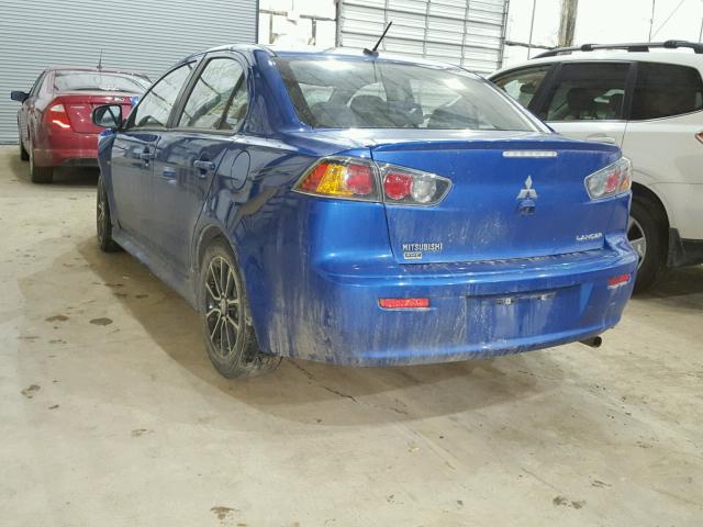 JA32V2FW7FU007304 - 2015 MITSUBISHI LANCER SE BLUE photo 3