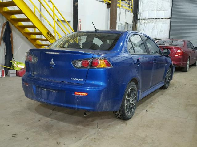 JA32V2FW7FU007304 - 2015 MITSUBISHI LANCER SE BLUE photo 4