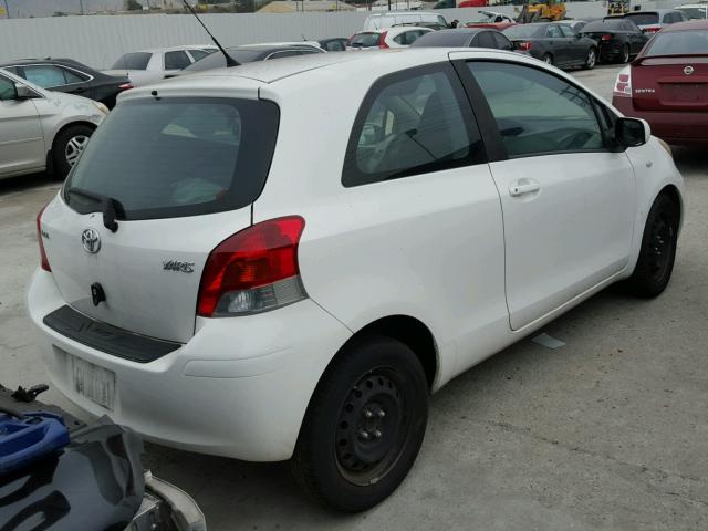 JTDJT903095227943 - 2009 TOYOTA YARIS WHITE photo 4