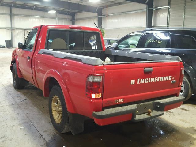 1FTYR10U02PB05696 - 2002 FORD RANGER RED photo 3