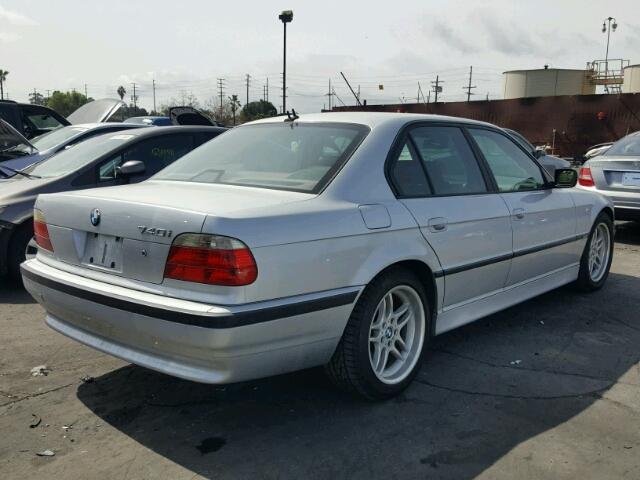 WBAGG83431DN84750 - 2001 BMW 740 I AUTO SILVER photo 4