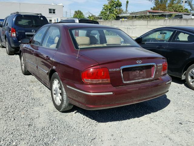 KMHWF35H92A664816 - 2002 HYUNDAI SONATA GLS RED photo 3