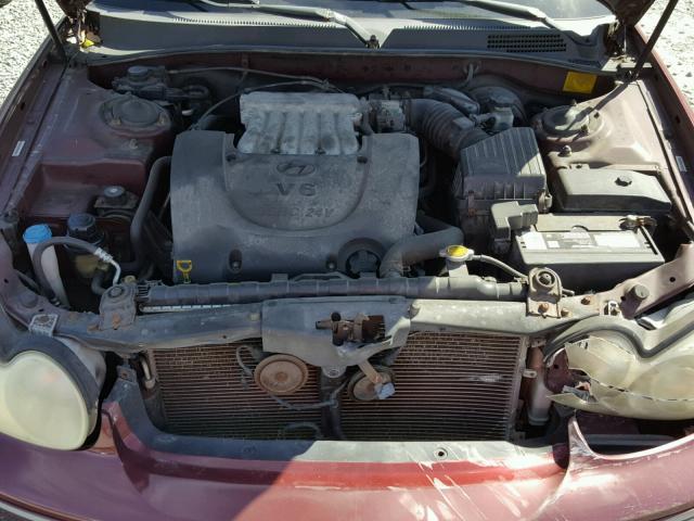 KMHWF35H92A664816 - 2002 HYUNDAI SONATA GLS RED photo 7