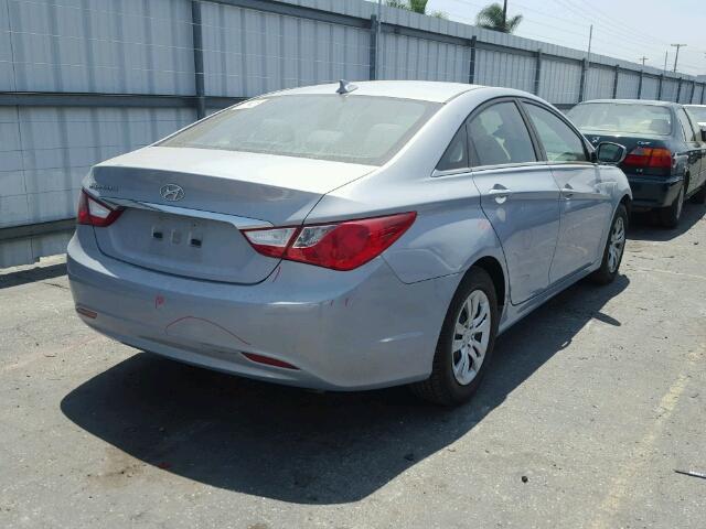 5NPEB4ACXCH427452 - 2012 HYUNDAI SONATA GLS BLUE photo 4