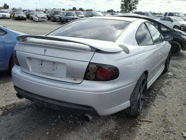 6G2VX12U36L566577 - 2006 PONTIAC GTO SILVER photo 4