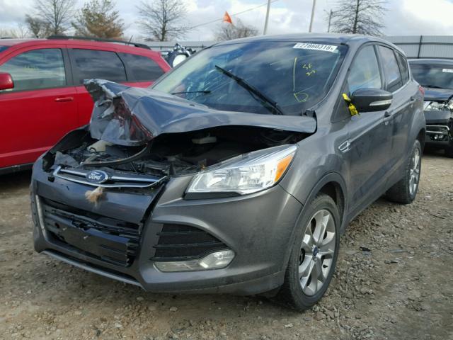 1FMCU0H98DUB16044 - 2013 FORD ESCAPE SEL GRAY photo 2