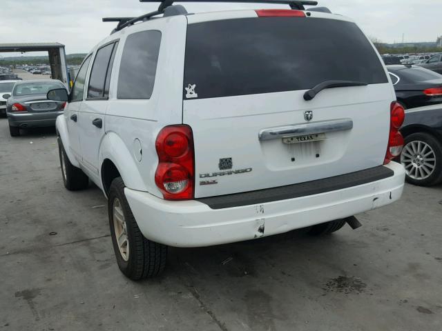 1D4HD48N45F568936 - 2005 DODGE DURANGO SL WHITE photo 3