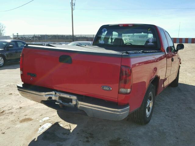 1FTRX17213NB89555 - 2003 FORD F150 RED photo 4