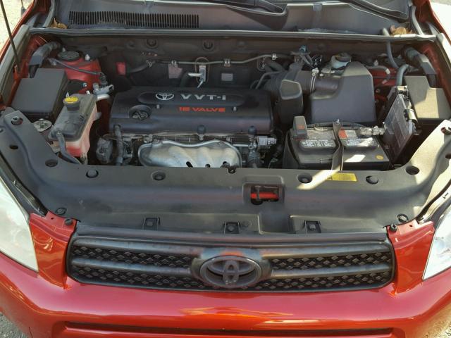 JTMZD33V775037774 - 2007 TOYOTA RAV4 RED photo 7