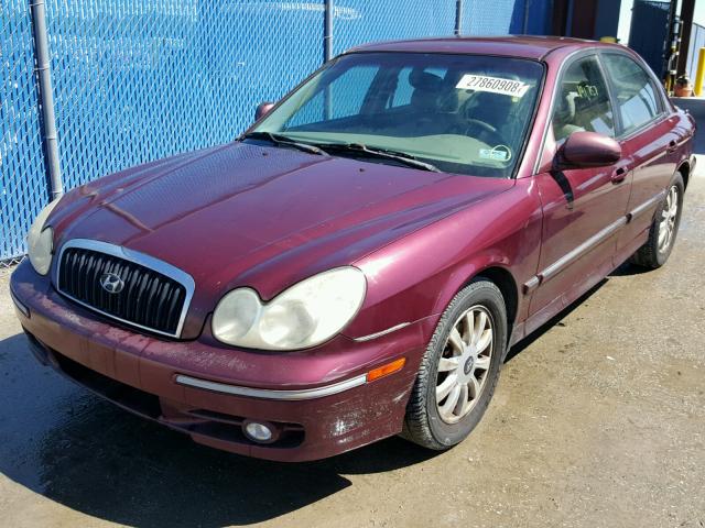 KMHWF35H35A107937 - 2005 HYUNDAI SONATA GLS BURGUNDY photo 2