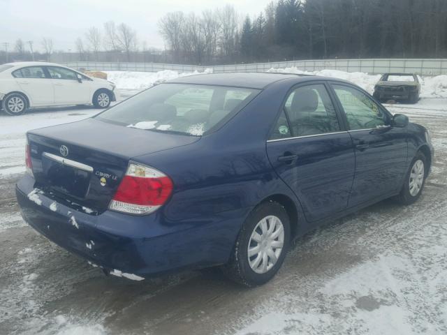 4T1BE32K65U406774 - 2005 TOYOTA CAMRY LE BLUE photo 4