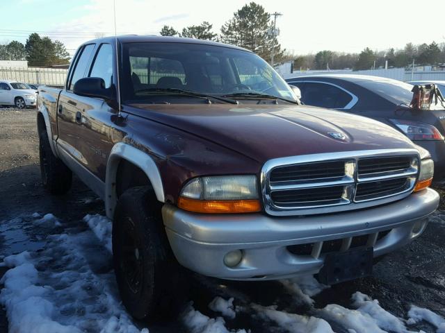 1B7HG48N52S562392 - 2002 DODGE DAKOTA QUA BURGUNDY photo 1