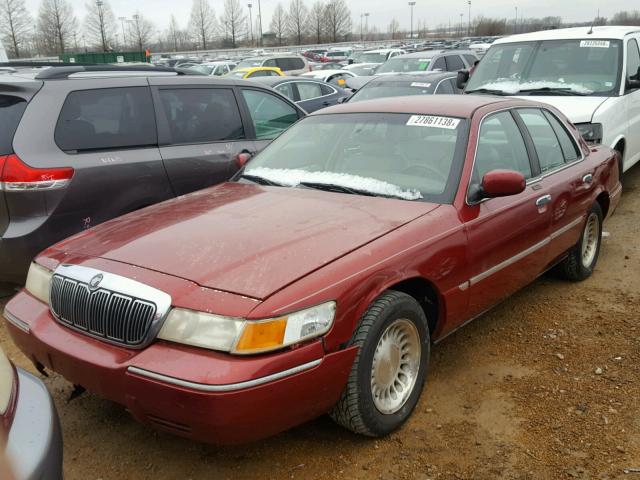 2MEFM75W6YX682382 - 2000 MERCURY GRAND MARQ BURGUNDY photo 2