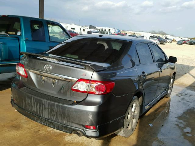 2T1BU4EE5CC897867 - 2012 TOYOTA COROLLA BA GRAY photo 4