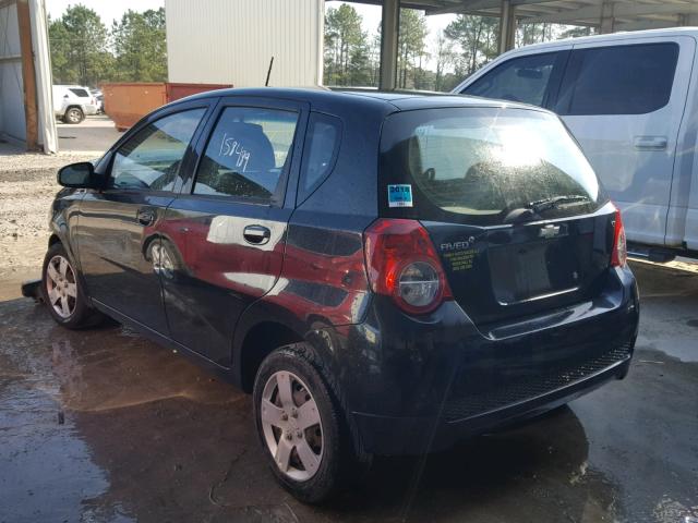 KL1TD6DE5AB129598 - 2010 CHEVROLET AVEO LS BLACK photo 3