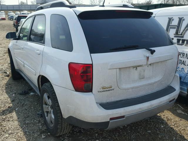 2CKDL63F876010717 - 2007 PONTIAC TORRENT WHITE photo 3