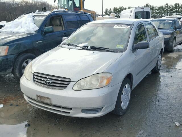 2T1BR32E83C026865 - 2003 TOYOTA COROLLA CE SILVER photo 2