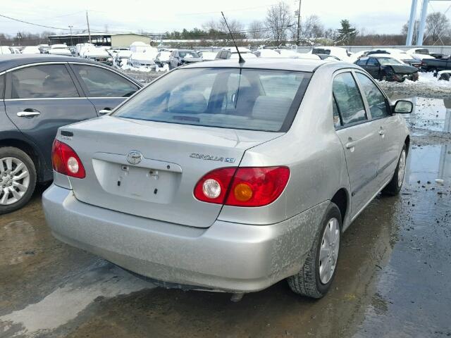 2T1BR32E83C026865 - 2003 TOYOTA COROLLA CE SILVER photo 4