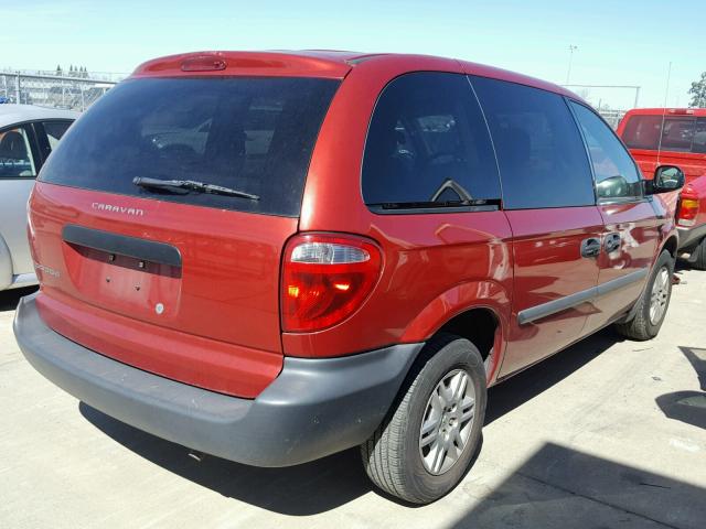 1D4GP25R46B660541 - 2006 DODGE CARAVAN SE RED photo 4