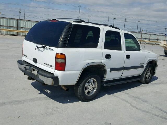 1GNEC13Z22R312503 - 2002 CHEVROLET TAHOE C150 WHITE photo 4