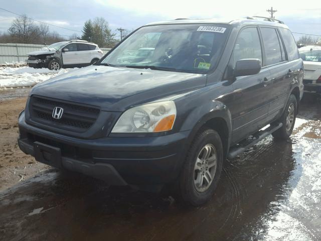 2HKYF18685H521168 - 2005 HONDA PILOT EXL GRAY photo 2