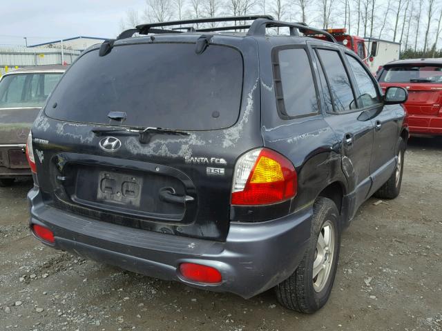 KM8SC13EX4U748603 - 2004 HYUNDAI SANTA FE G BLACK photo 4