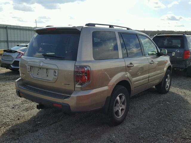 5FNYF18547B004166 - 2007 HONDA PILOT EXL GOLD photo 4