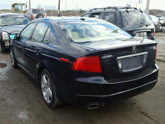 19UUA66255A035677 - 2005 ACURA TL BLACK photo 3