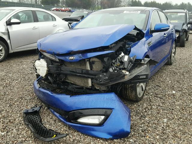 5XXGR4A60DG154503 - 2013 KIA OPTIMA SX BLUE photo 2