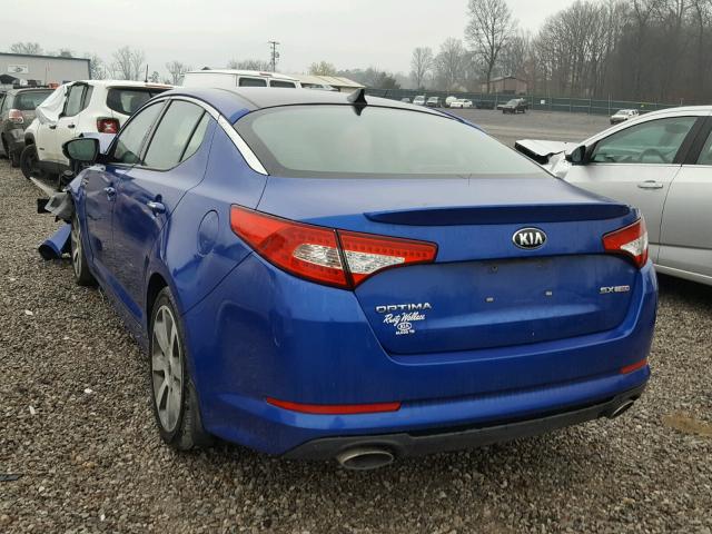 5XXGR4A60DG154503 - 2013 KIA OPTIMA SX BLUE photo 3