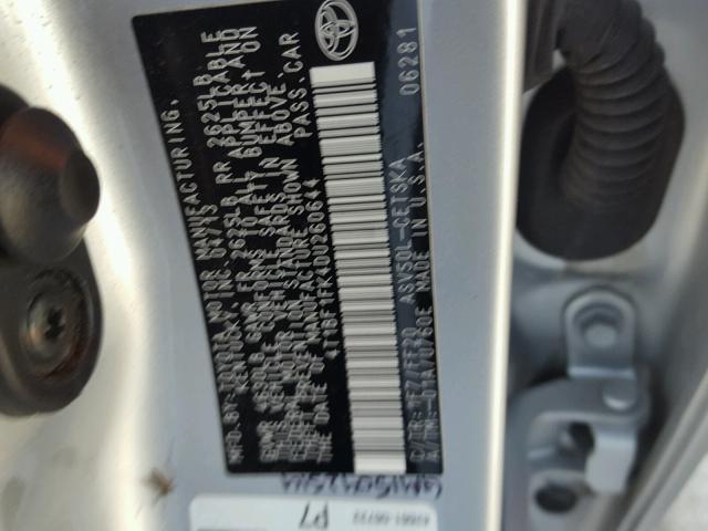 4T1BF1FK4DU260644 - 2013 TOYOTA CAMRY L SILVER photo 10