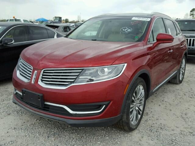 2LMTJ6LPXGBL88692 - 2016 LINCOLN MKX RESERV MAROON photo 2