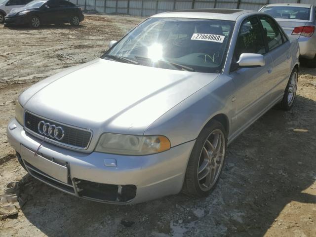 WAUDD68D2YA101835 - 2000 AUDI S4 2.7 QUA SILVER photo 2