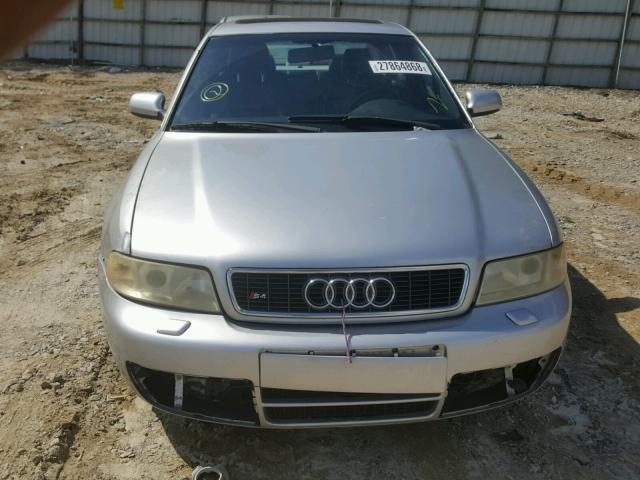 WAUDD68D2YA101835 - 2000 AUDI S4 2.7 QUA SILVER photo 9