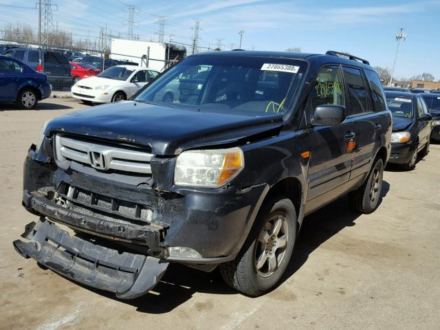 5FNYF18567B007358 - 2007 HONDA PILOT EXL BLACK photo 2