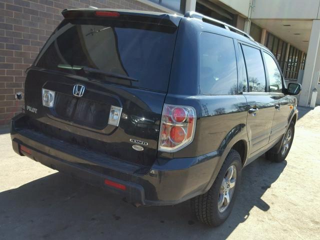 5FNYF18567B007358 - 2007 HONDA PILOT EXL BLACK photo 4