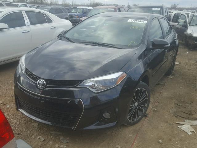 5YFBURHE1FP275568 - 2015 TOYOTA COROLLA BLACK photo 2